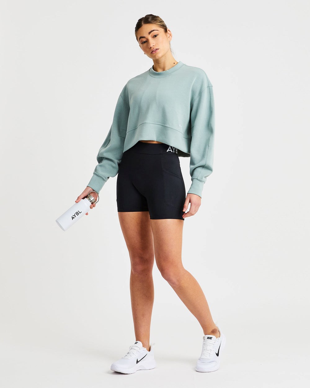 AYBL Oversized Crop Jumper Verde | IXBYN5930