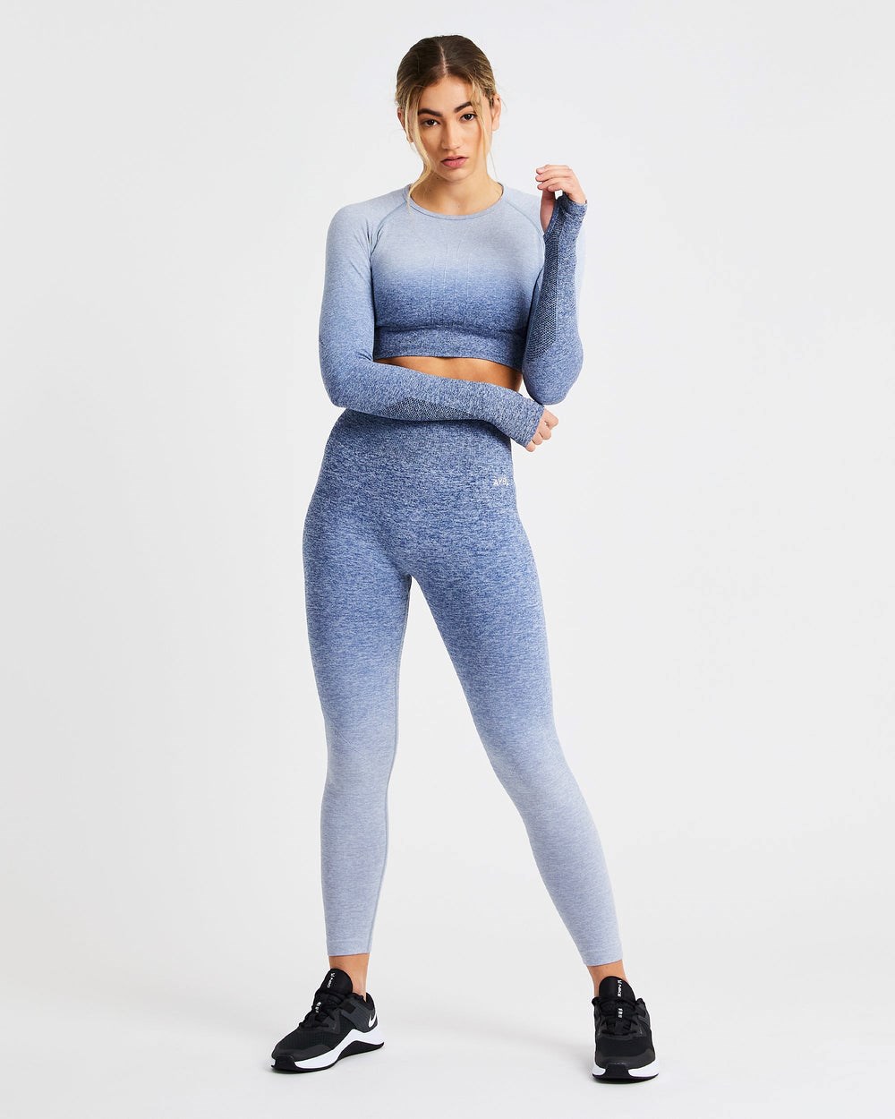 AYBL Pulse Ombré Seamless Leggings Azul Marino | ACILH1035