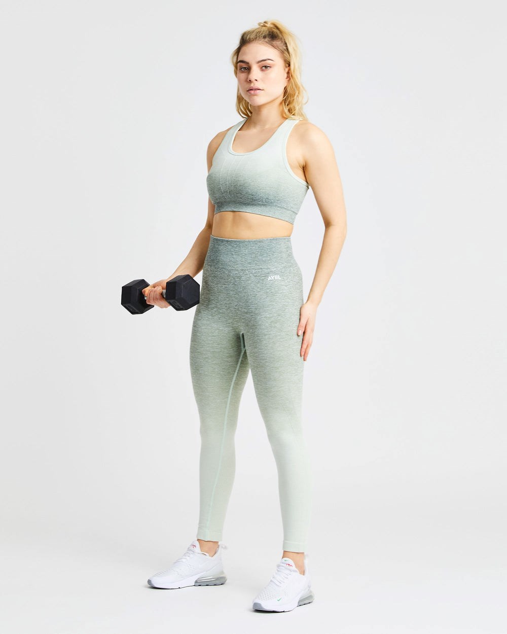 AYBL Pulse Ombré Seamless Leggings Kaki | TCWIN4932