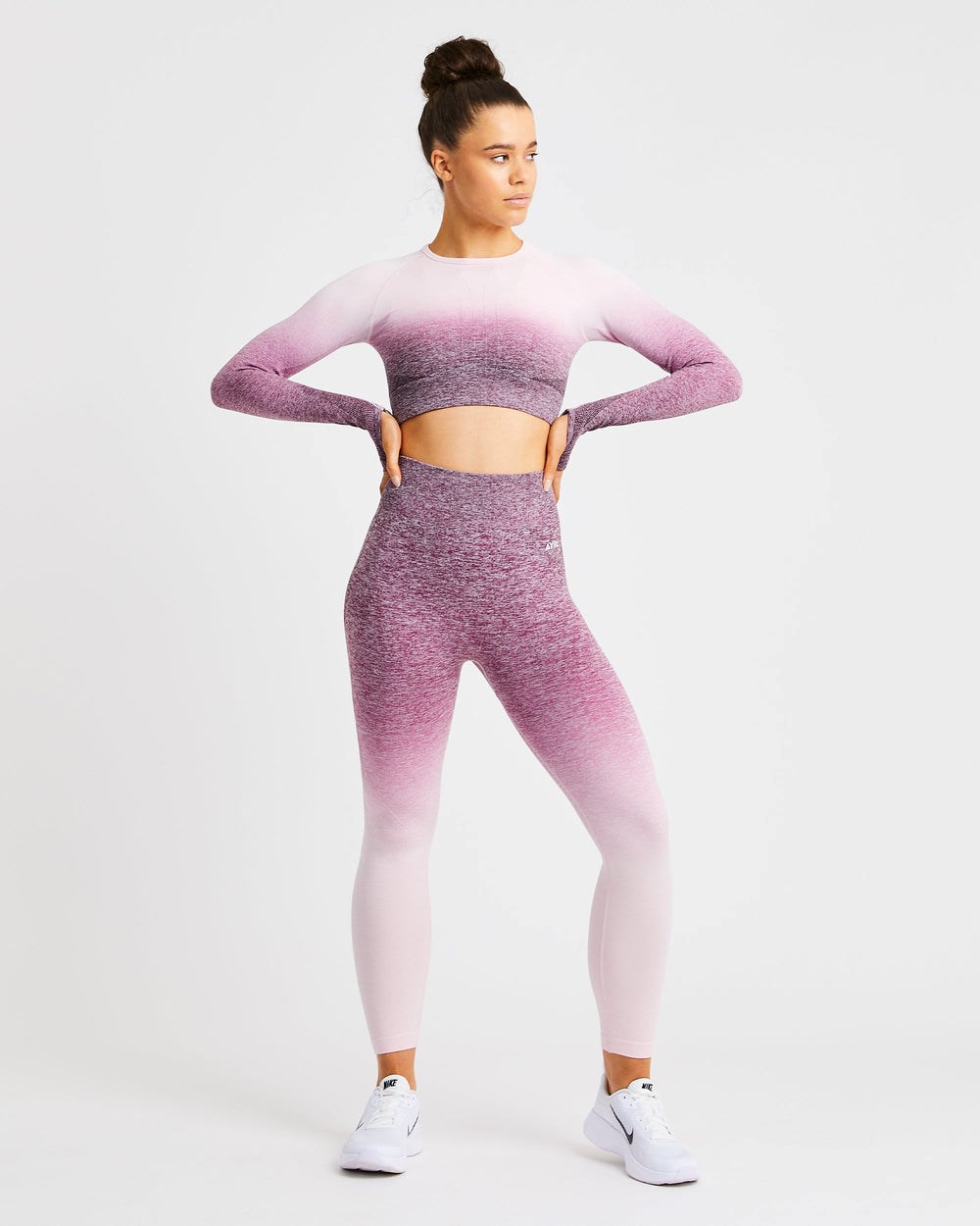 AYBL Pulse Ombré Seamless Leggings Plum | PWFVK2438