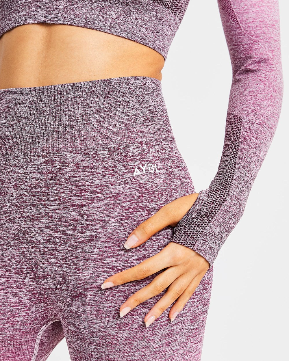 AYBL Pulse Ombré Seamless Leggings Plum | PWFVK2438