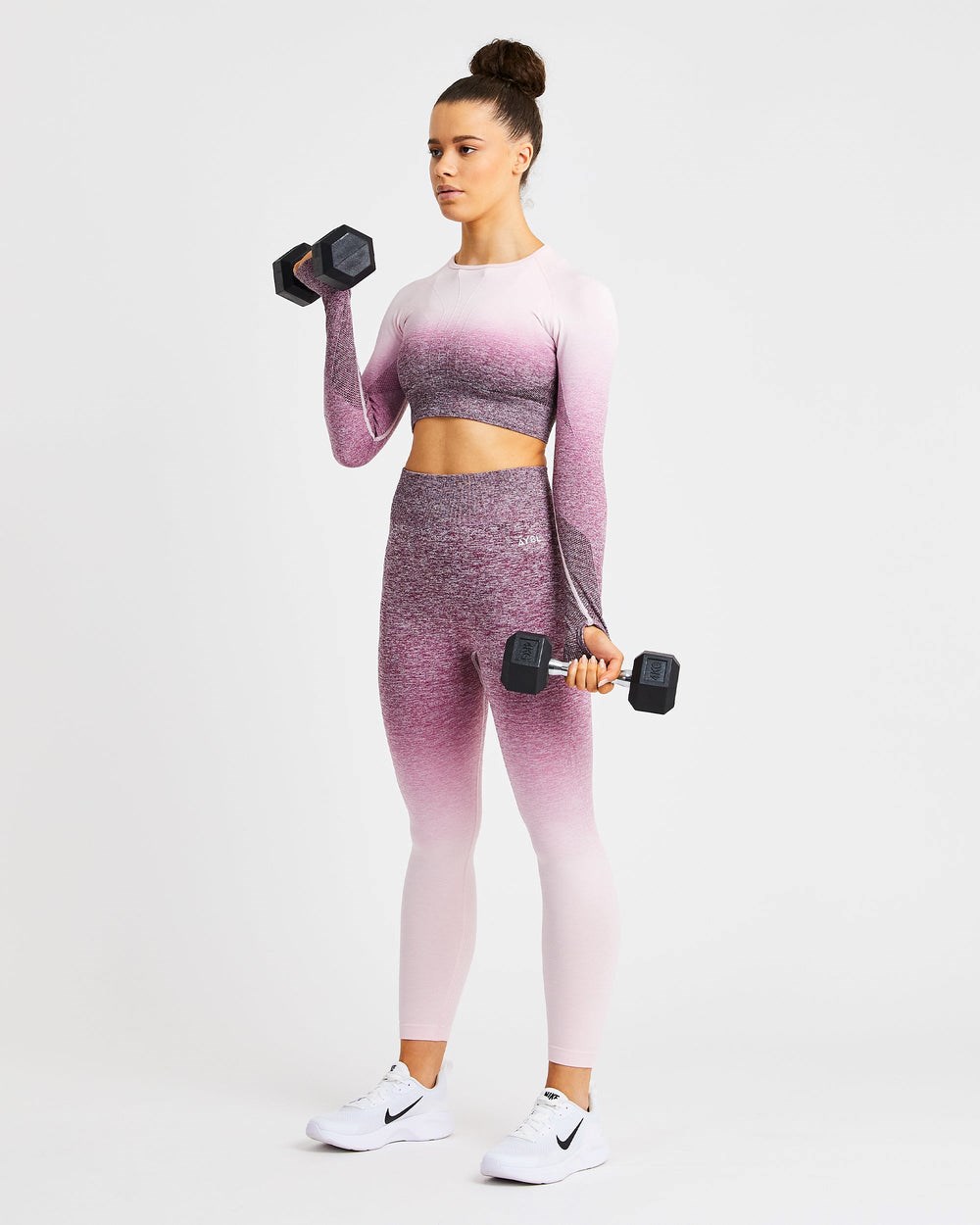 AYBL Pulse Ombré Seamless Leggings Plum | PWFVK2438