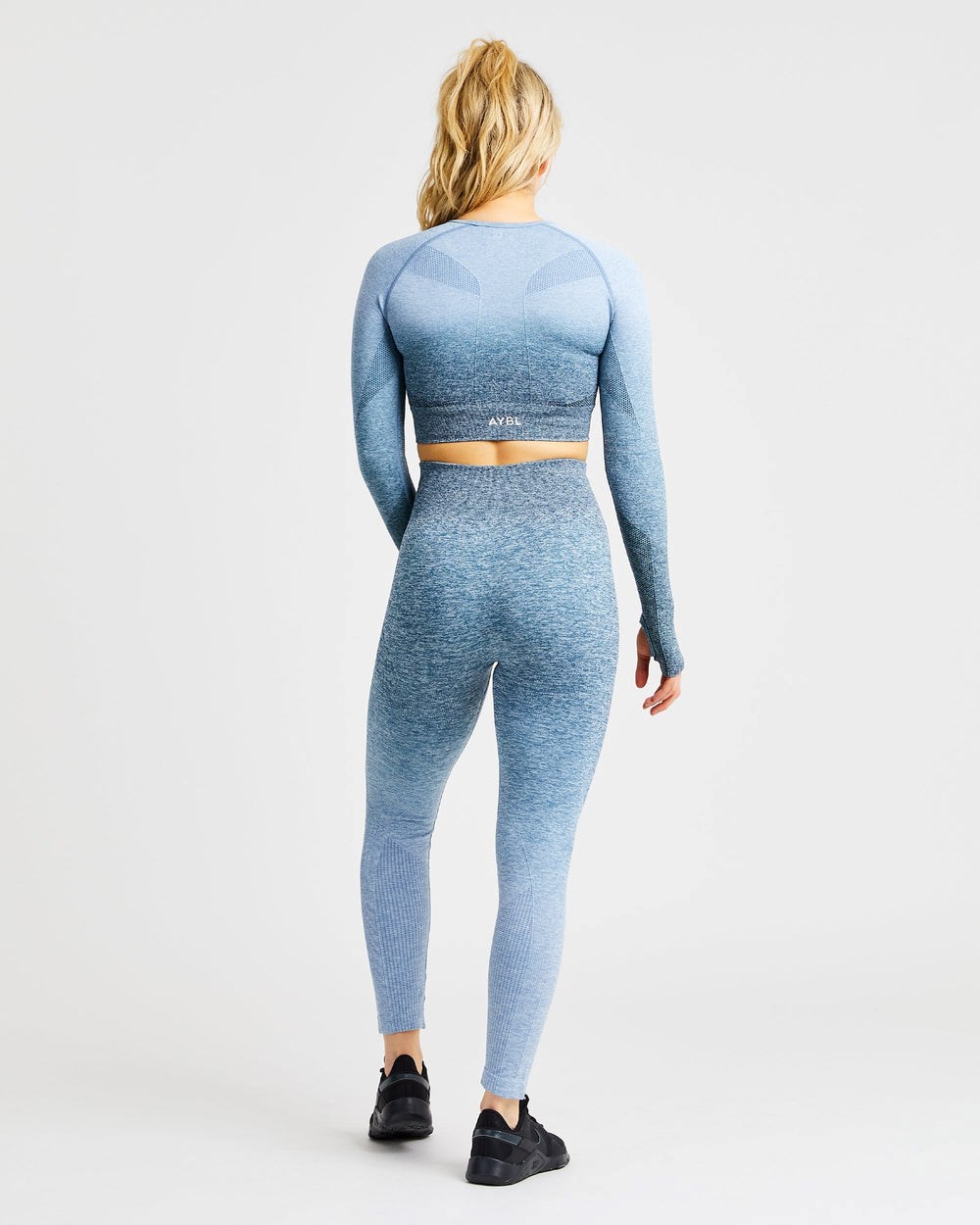 AYBL Pulse Ombré Seamless Leggings Teal | CLAHQ5437