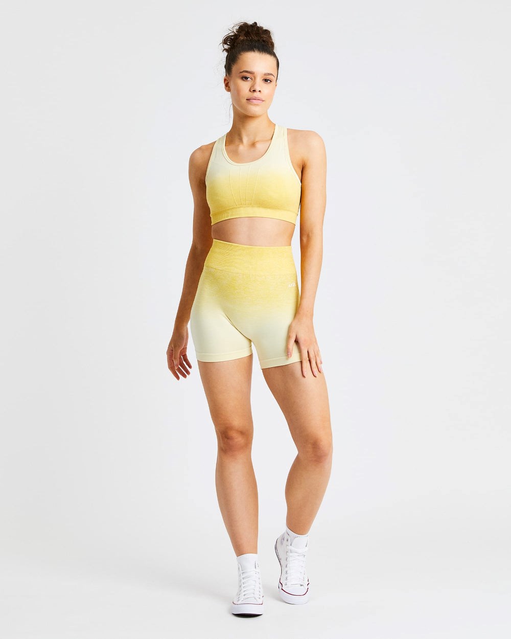 AYBL Pulse Ombré Seamless Shorts Amarillo | VQXAS7236