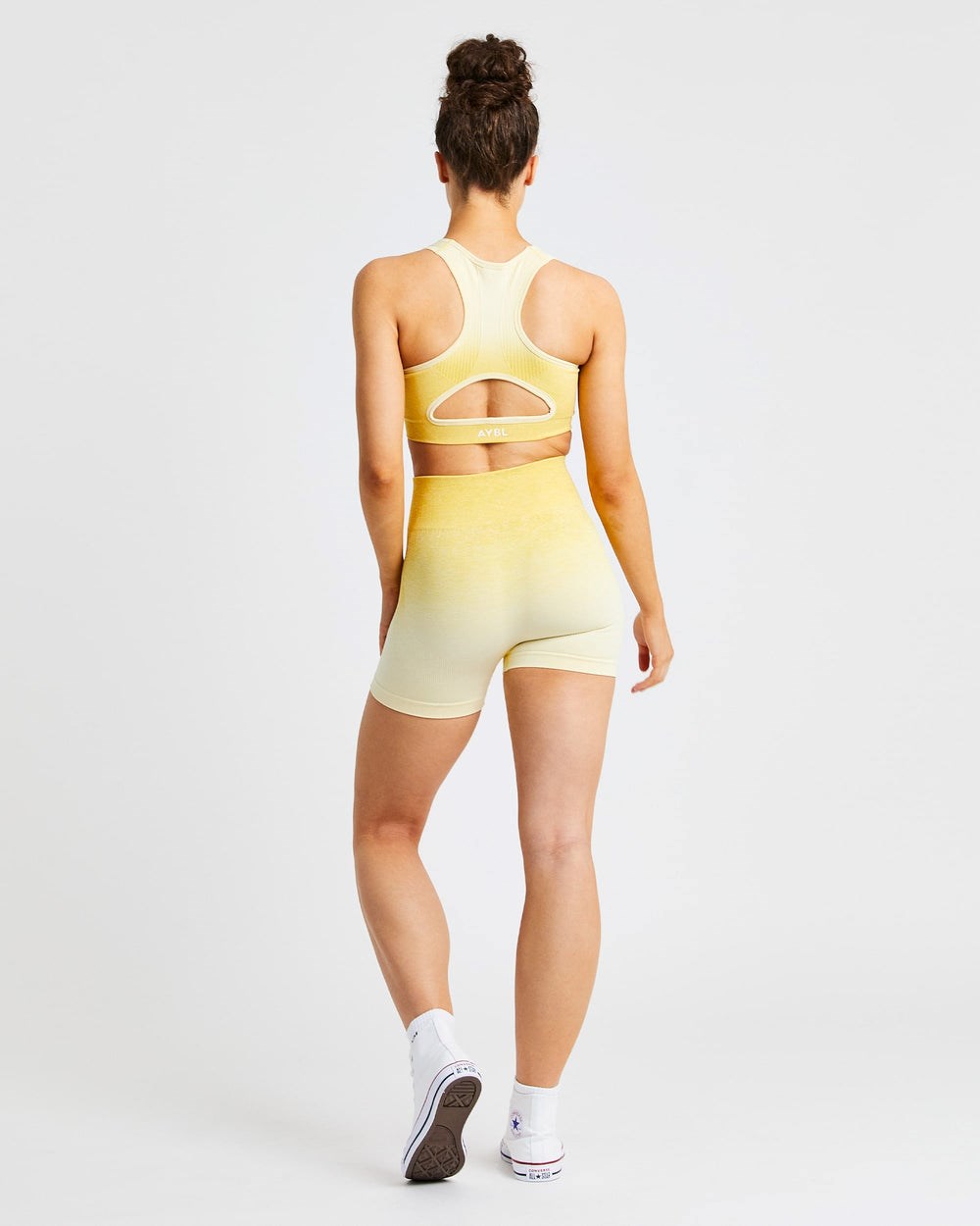 AYBL Pulse Ombré Seamless Shorts Amarillo | VQXAS7236