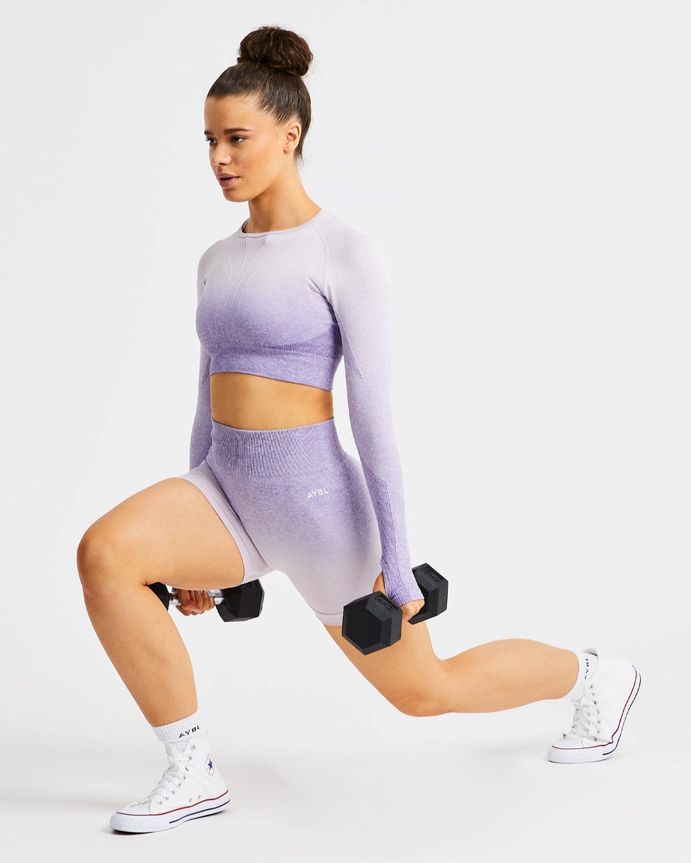 AYBL Pulse Ombré Seamless Shorts Lilac | EWZRF4650