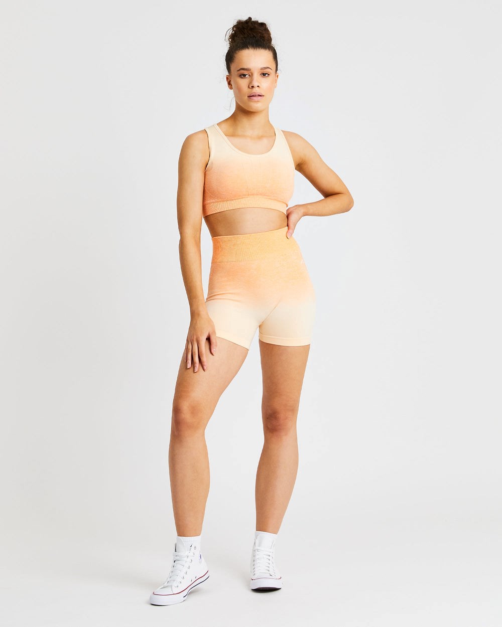 AYBL Pulse Ombré Seamless Shorts Naranjas | HQFRL6892