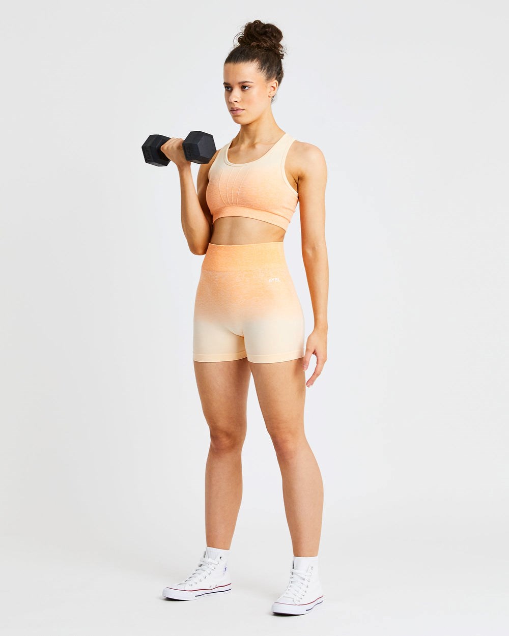 AYBL Pulse Ombré Seamless Shorts Naranjas | HQFRL6892