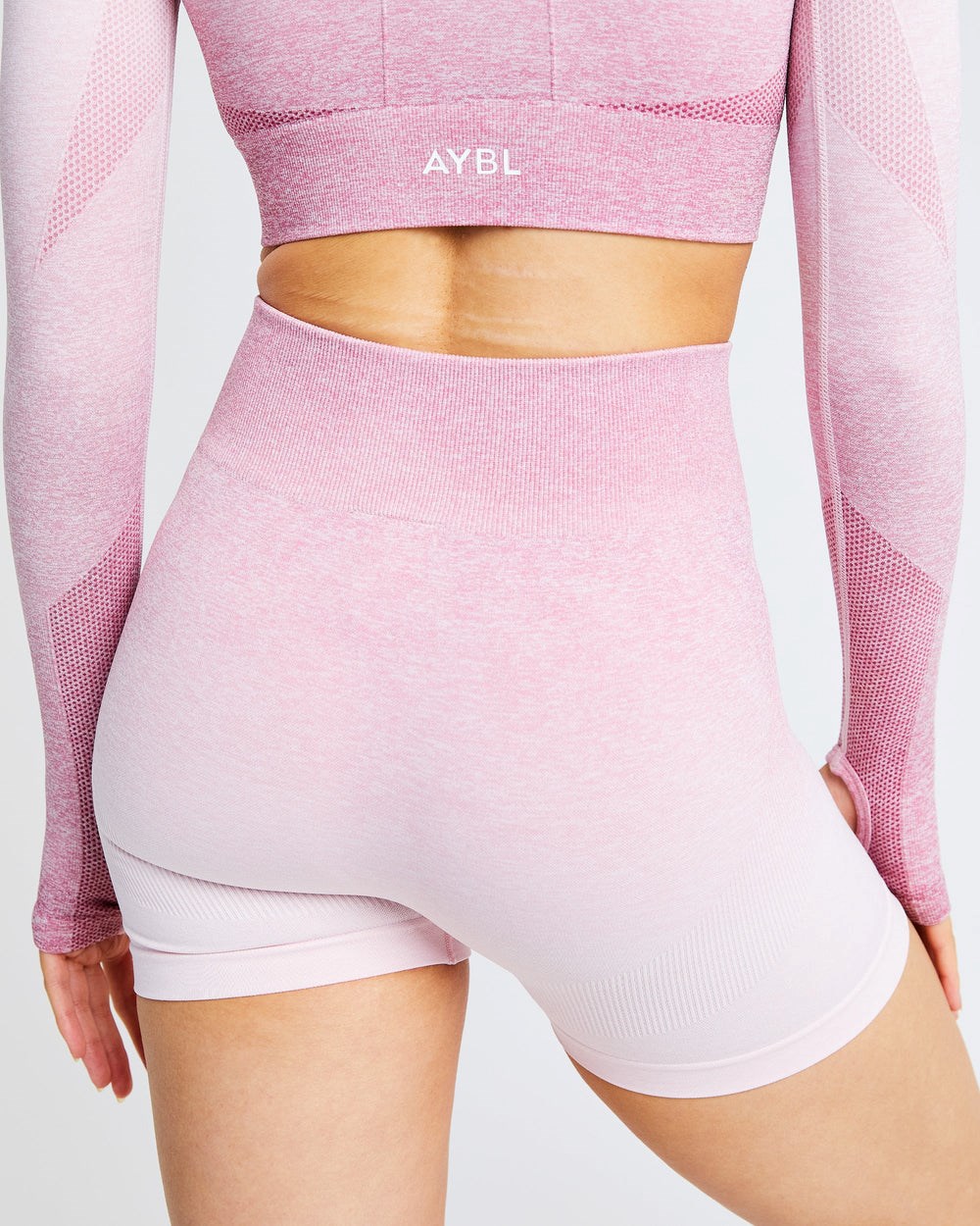 AYBL Pulse Ombré Seamless Shorts Rosas | FANRJ2936