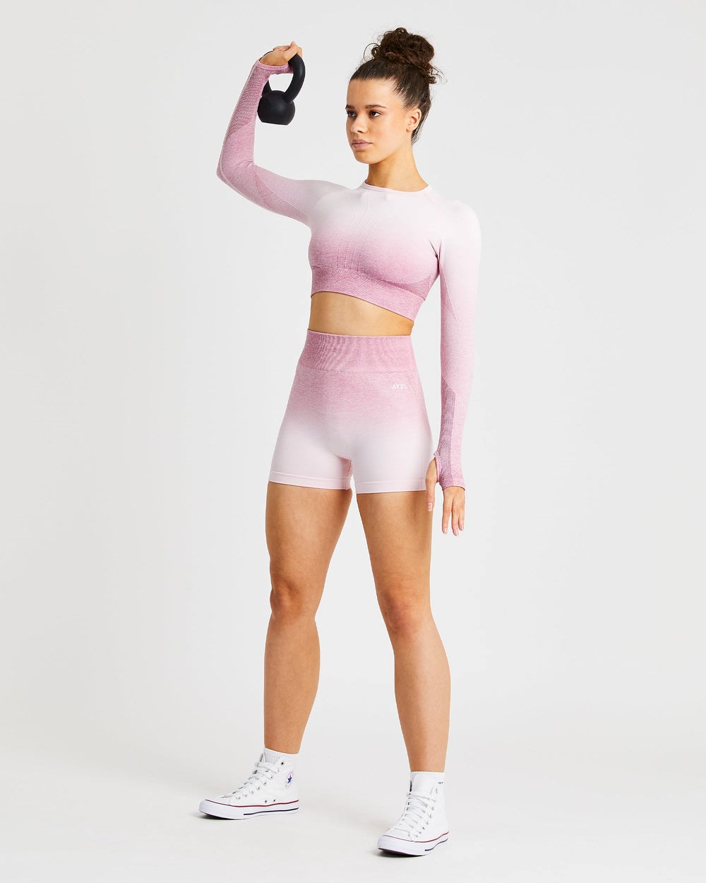 AYBL Pulse Ombré Seamless Shorts Rosas | FANRJ2936