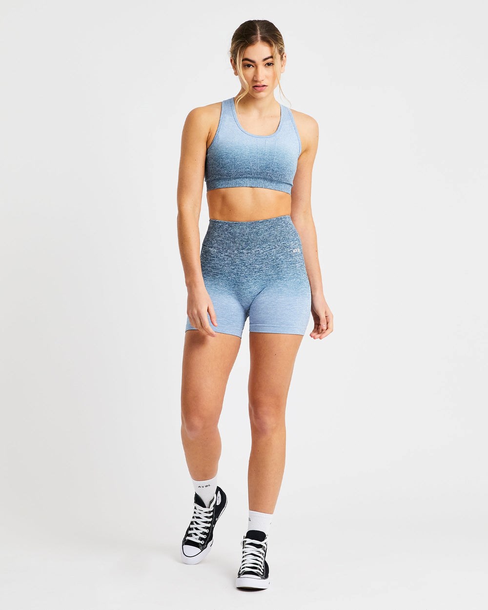 AYBL Pulse Ombré Seamless Shorts Teal | OVMNG7089