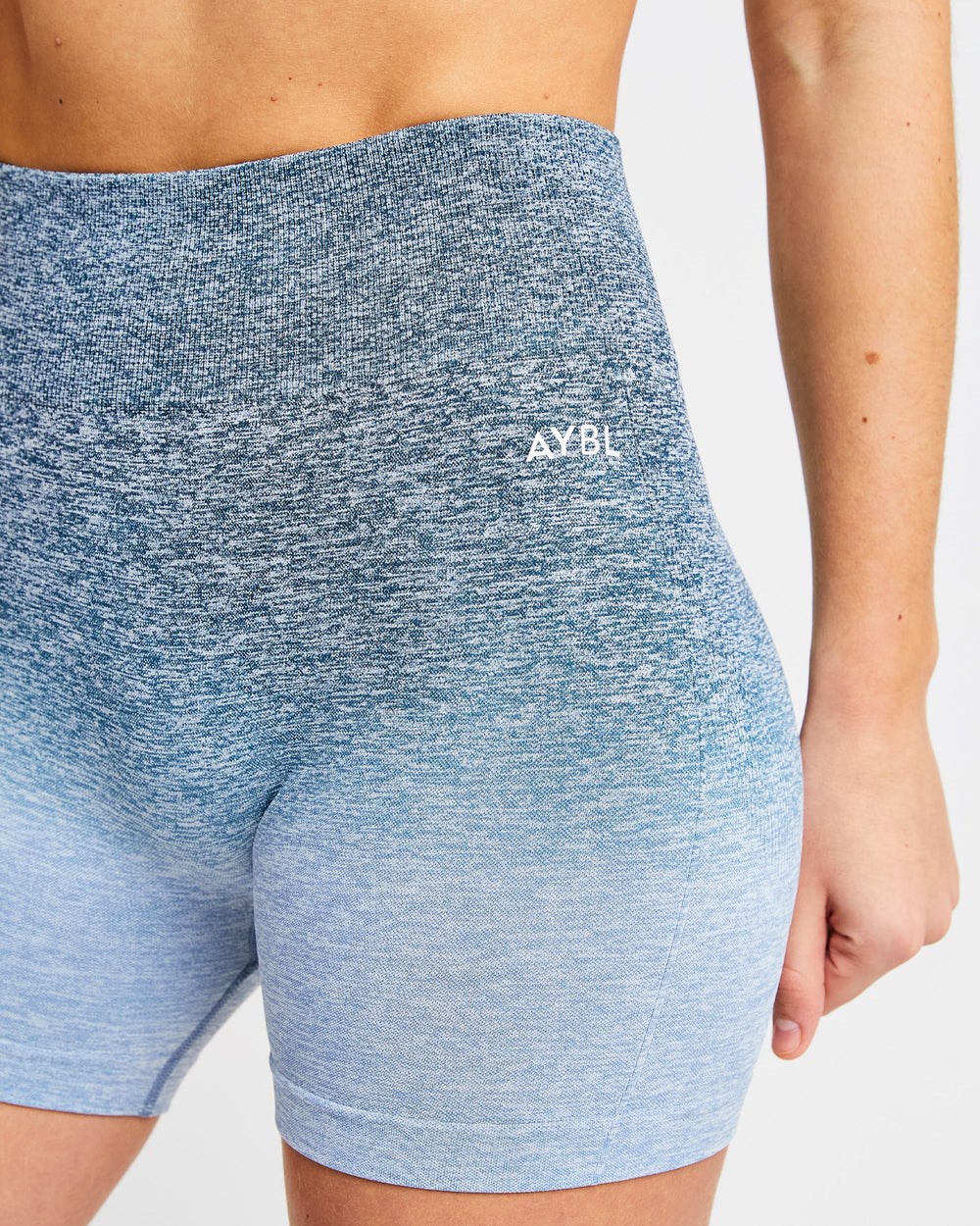 AYBL Pulse Ombré Seamless Shorts Teal | OVMNG7089