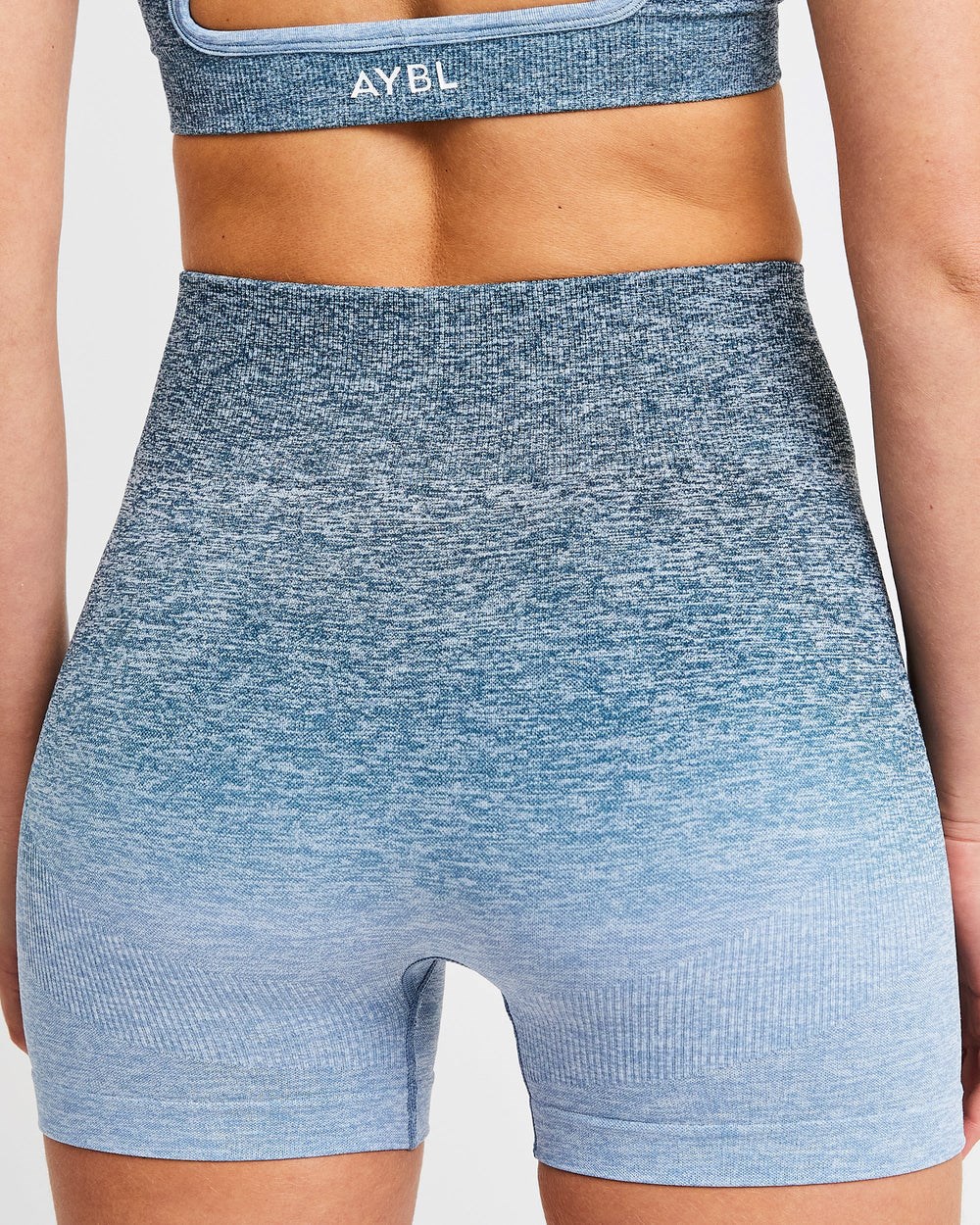 AYBL Pulse Ombré Seamless Shorts Teal | OVMNG7089