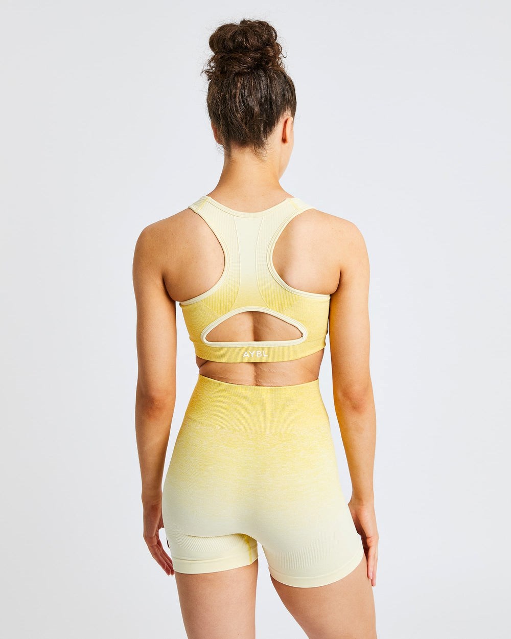 AYBL Pulse Ombré Seamless Sports Bra Amarillo | FEYJD5301