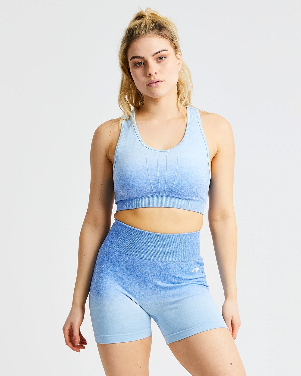 AYBL Pulse Ombré Seamless Sports Bra Azules | QIKAP7860