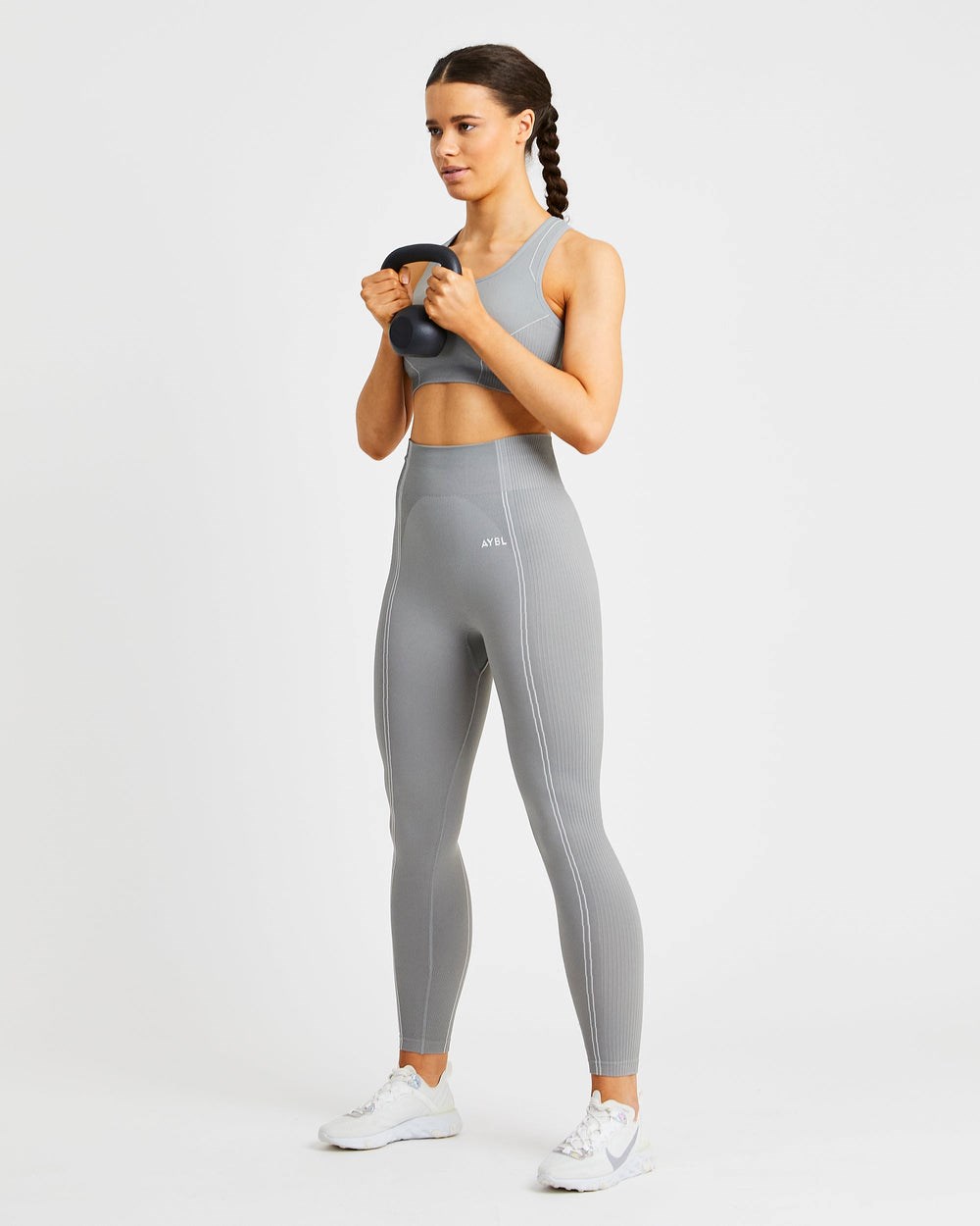 AYBL Reflex Seamless Leggings Gris | PWUKA0934