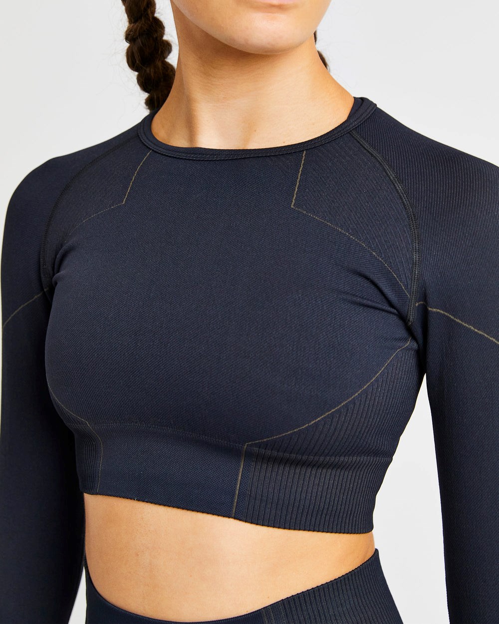 AYBL Reflex Seamless Long Sleeve Crop Top Negras | SXLBE3157