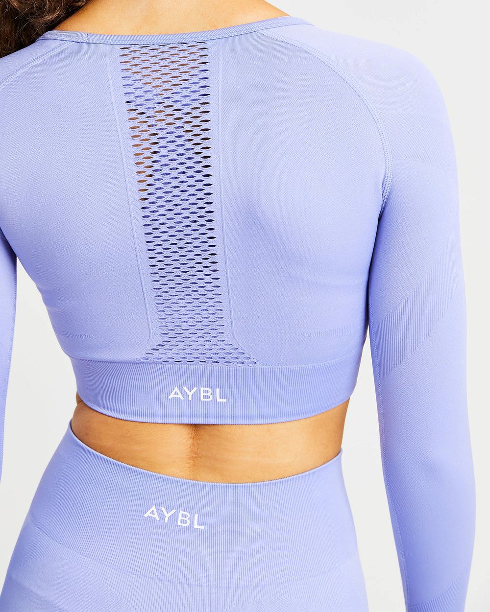 AYBL Reform Seamless Long Sleeve Crop Top Moradas | PALUZ1520