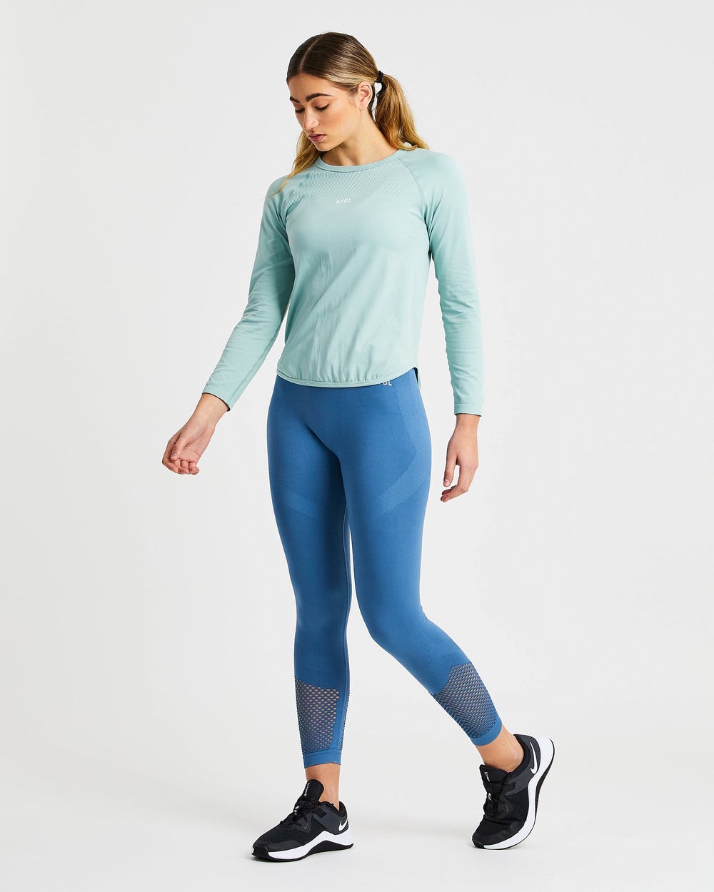 AYBL Reform Seamless Long Sleeve T Shirt Verde | QGELM0568