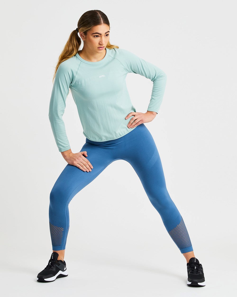 AYBL Reform Seamless Long Sleeve T Shirt Verde | QGELM0568