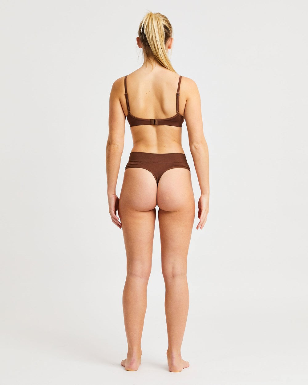 AYBL Seamless High Rise Tanga Marrones | BMQVK9741