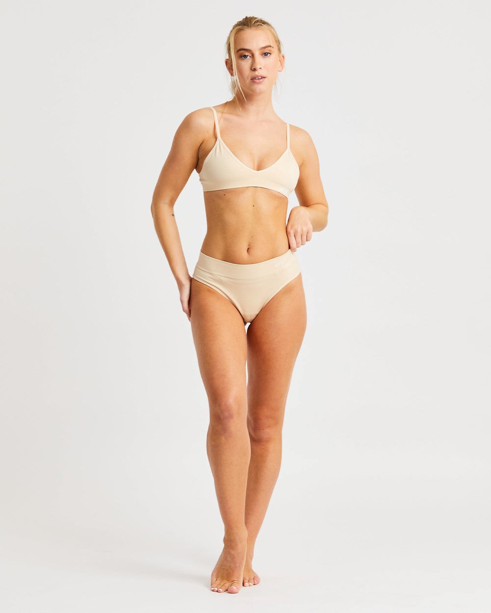 AYBL Seamless High Rise Tanga Nude | KZNMP6743