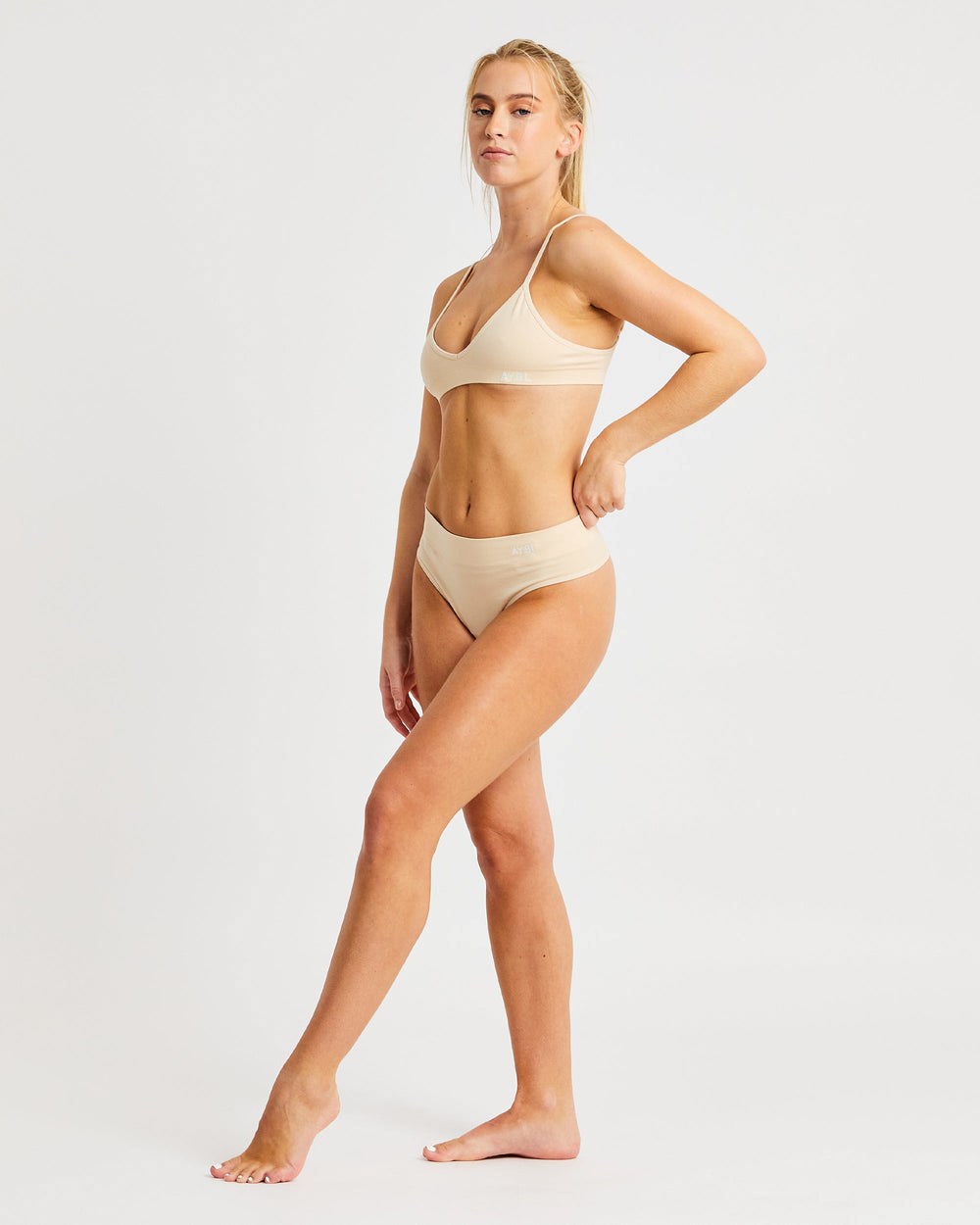 AYBL Seamless High Rise Tanga Nude | KZNMP6743