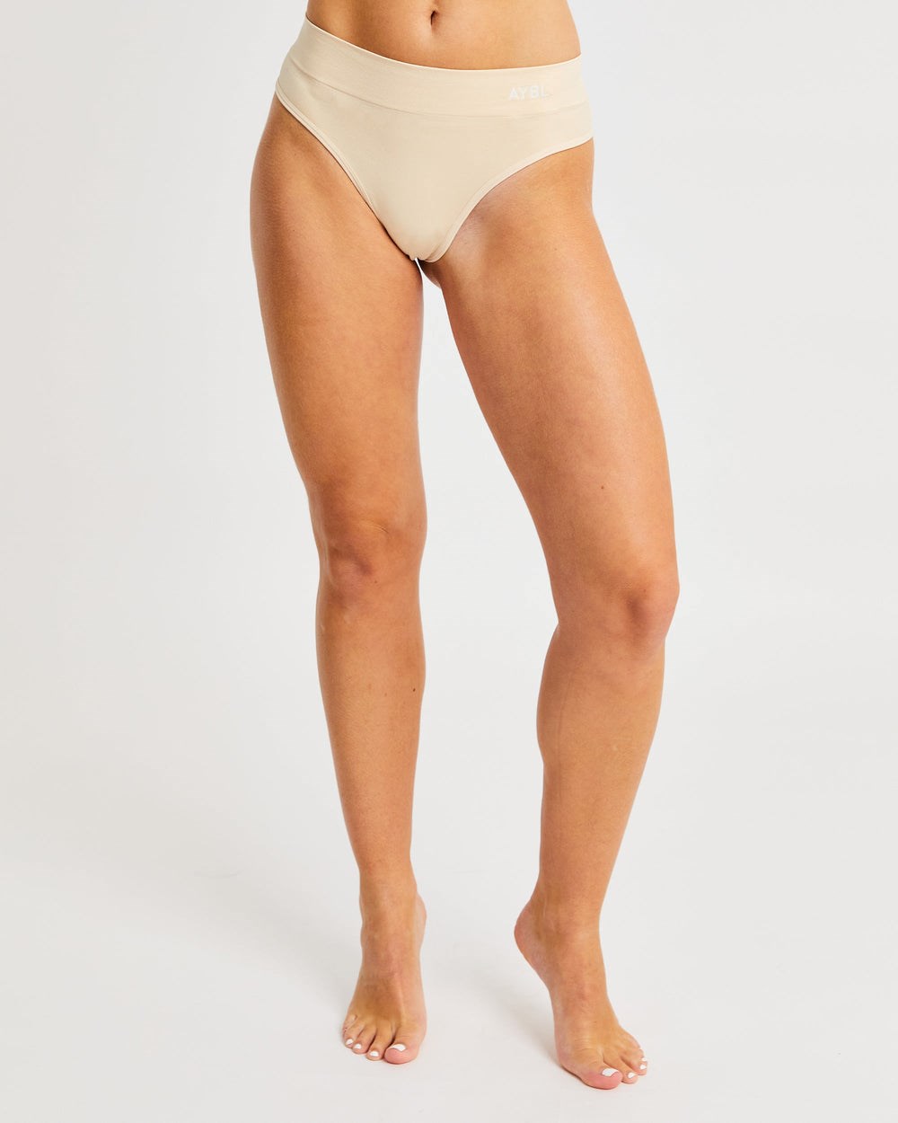 AYBL Seamless High Rise Tanga Nude | KZNMP6743