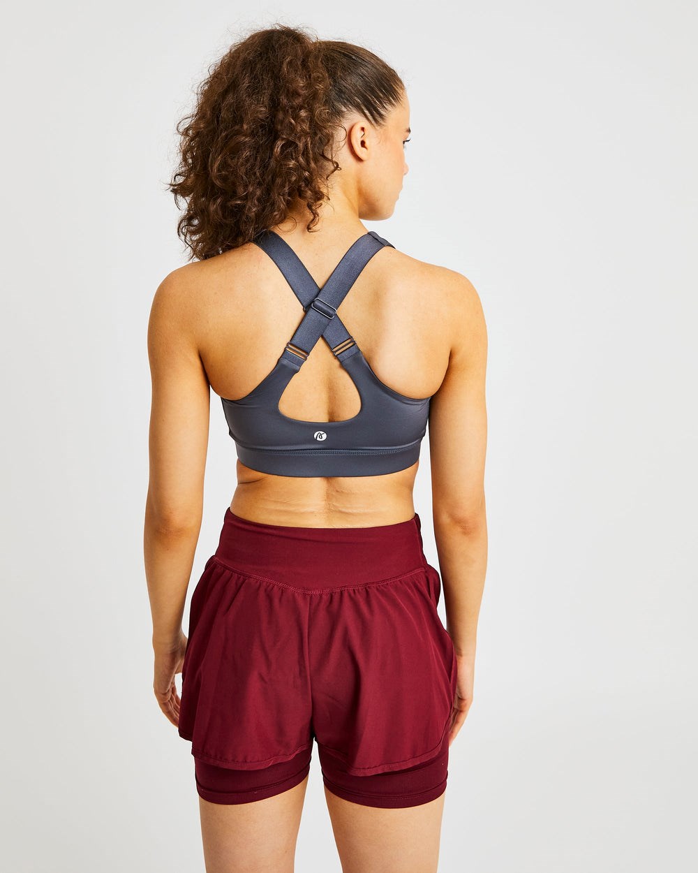 AYBL Sportive High Neck Sports Bra Charcoal | KOTIN3167