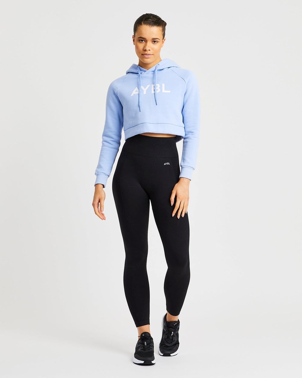 AYBL Staple Crop Hoodie Azules | WOJPA2403