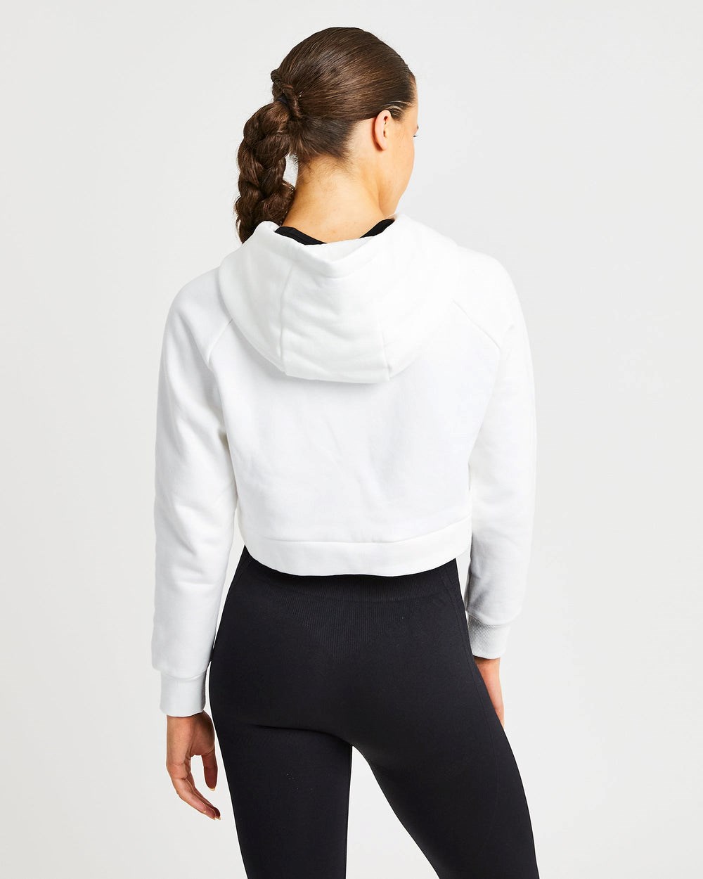 AYBL Staple Crop Hoodie Blancas | GWDPL3716