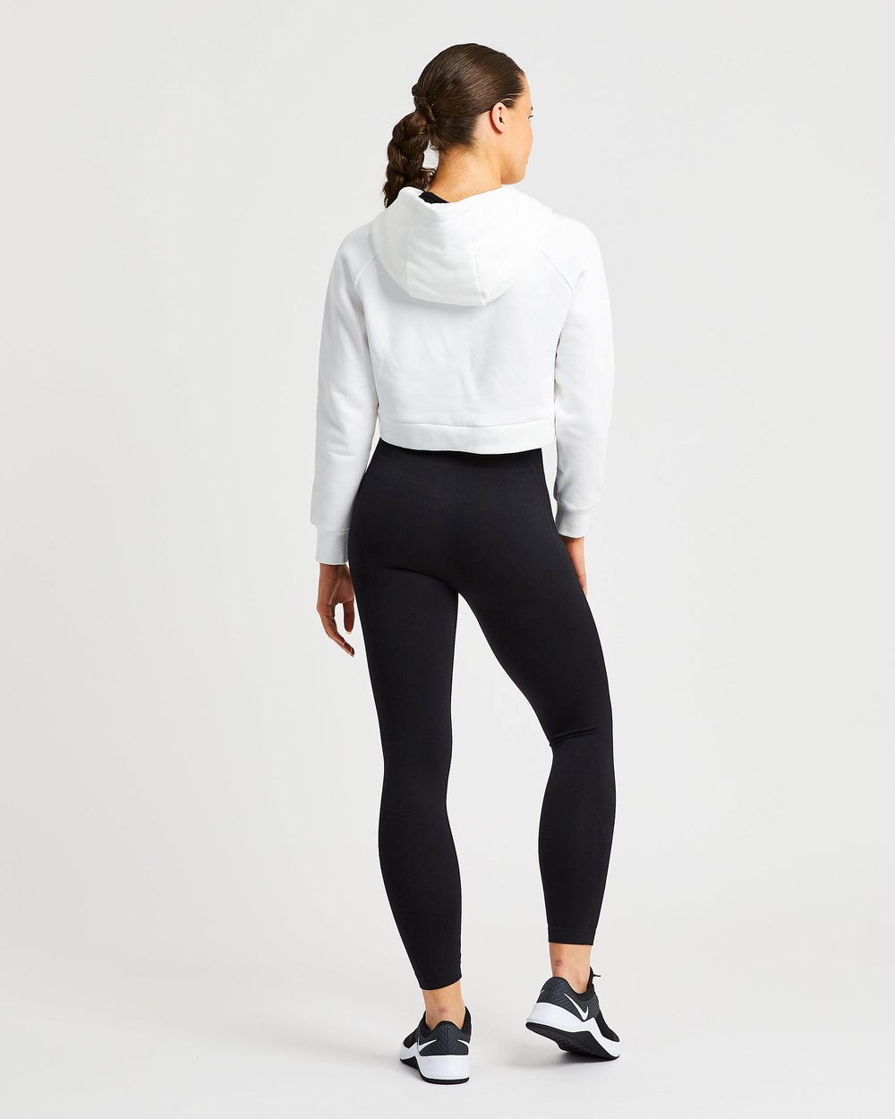 AYBL Staple Crop Hoodie Blancas | GWDPL3716