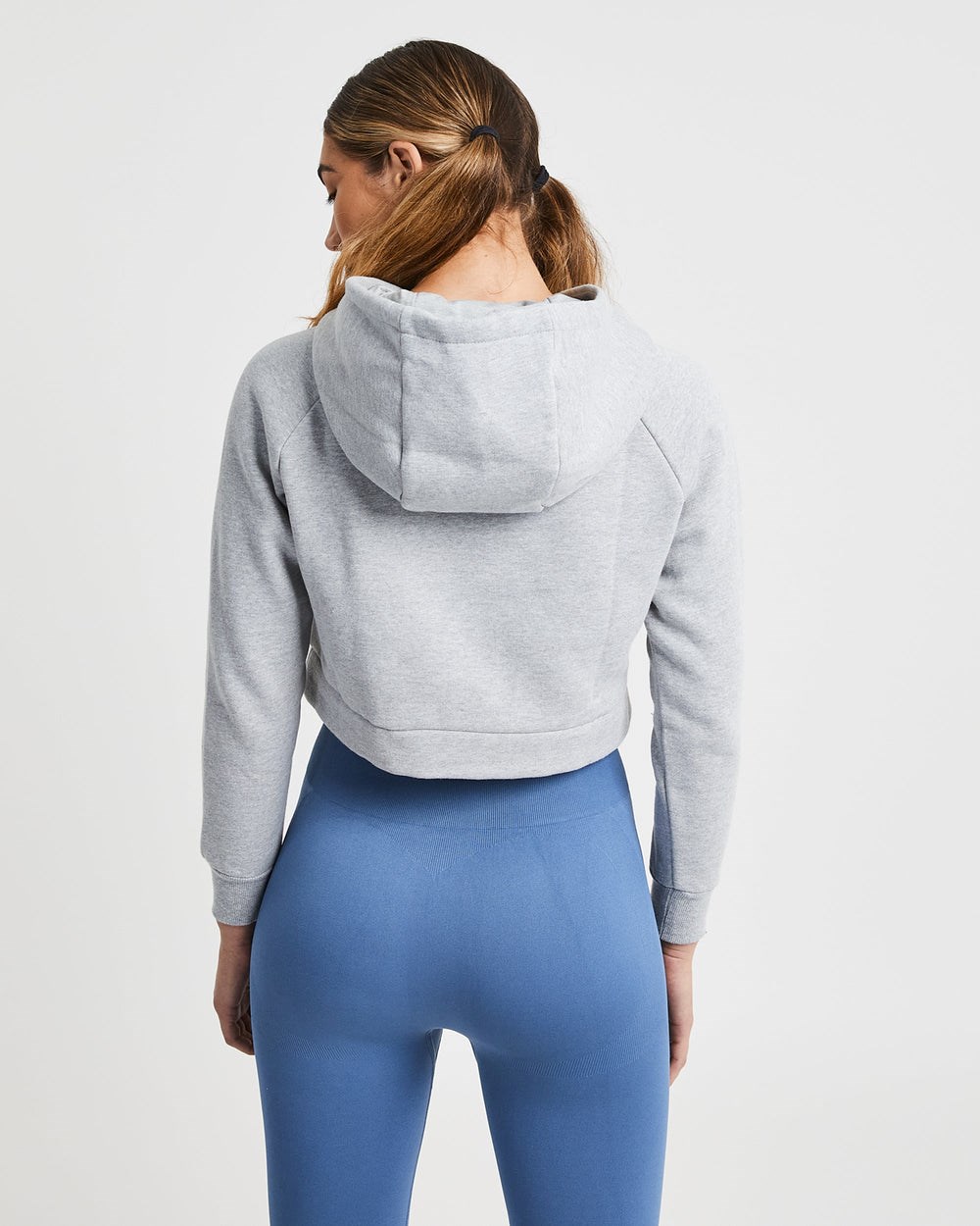 AYBL Staple Crop Hoodie Gris Claro | TGRQV9302