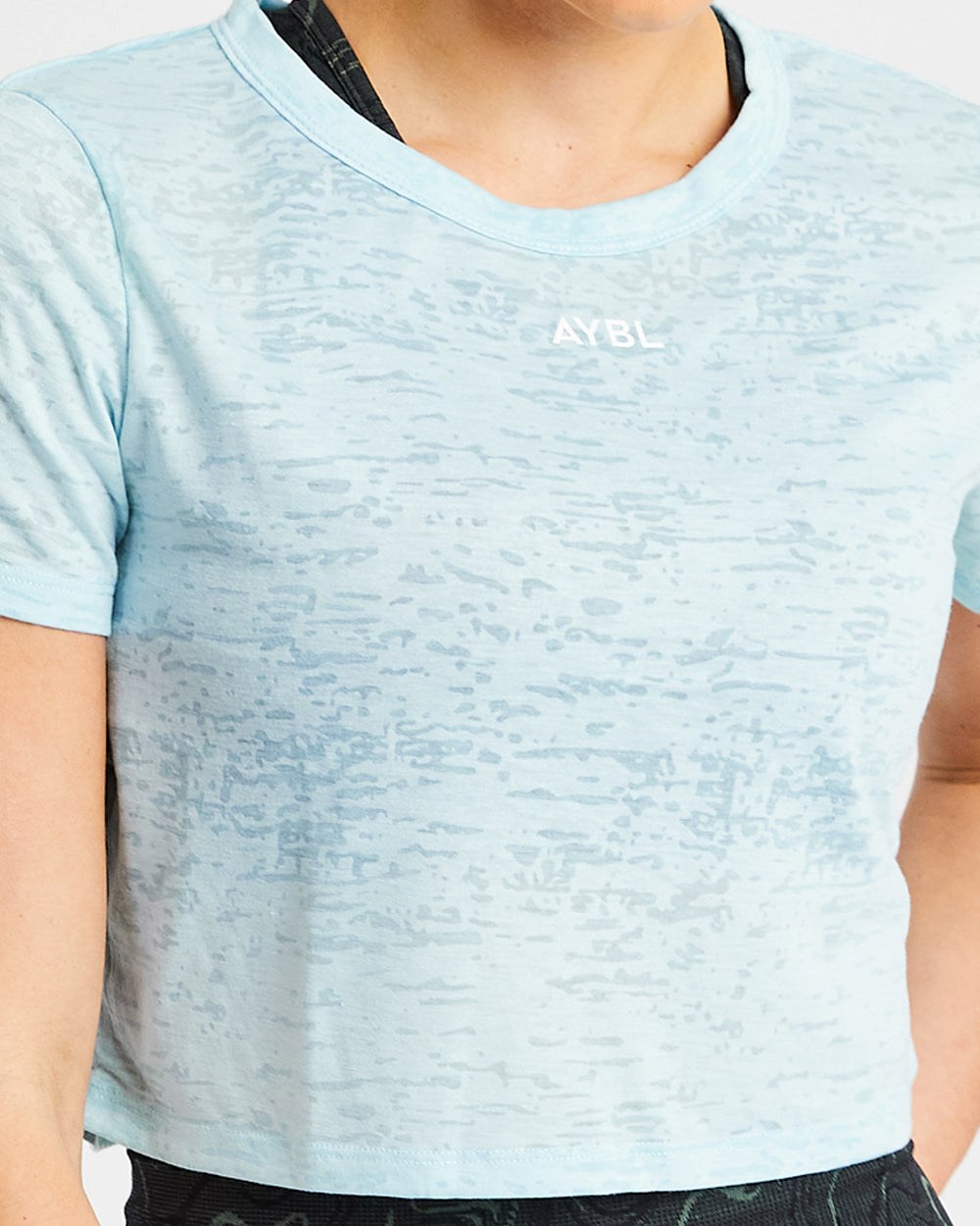 AYBL Velocity Crop T Shirt Azules | MKZJW1903