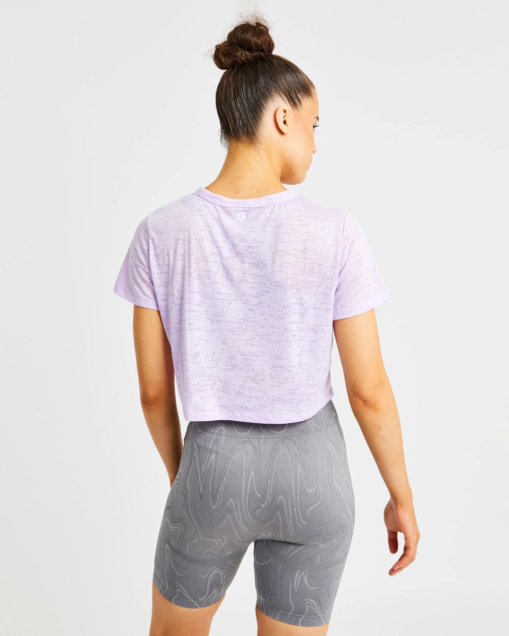 AYBL Velocity Crop T Shirt Lilac | VWBKH5028