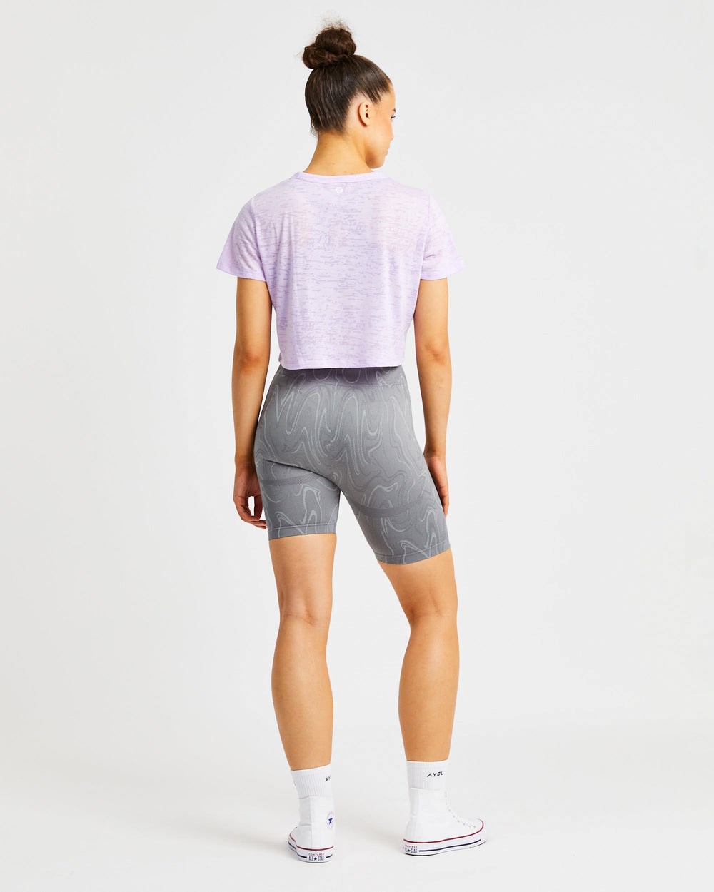 AYBL Velocity Crop T Shirt Lilac | VWBKH5028