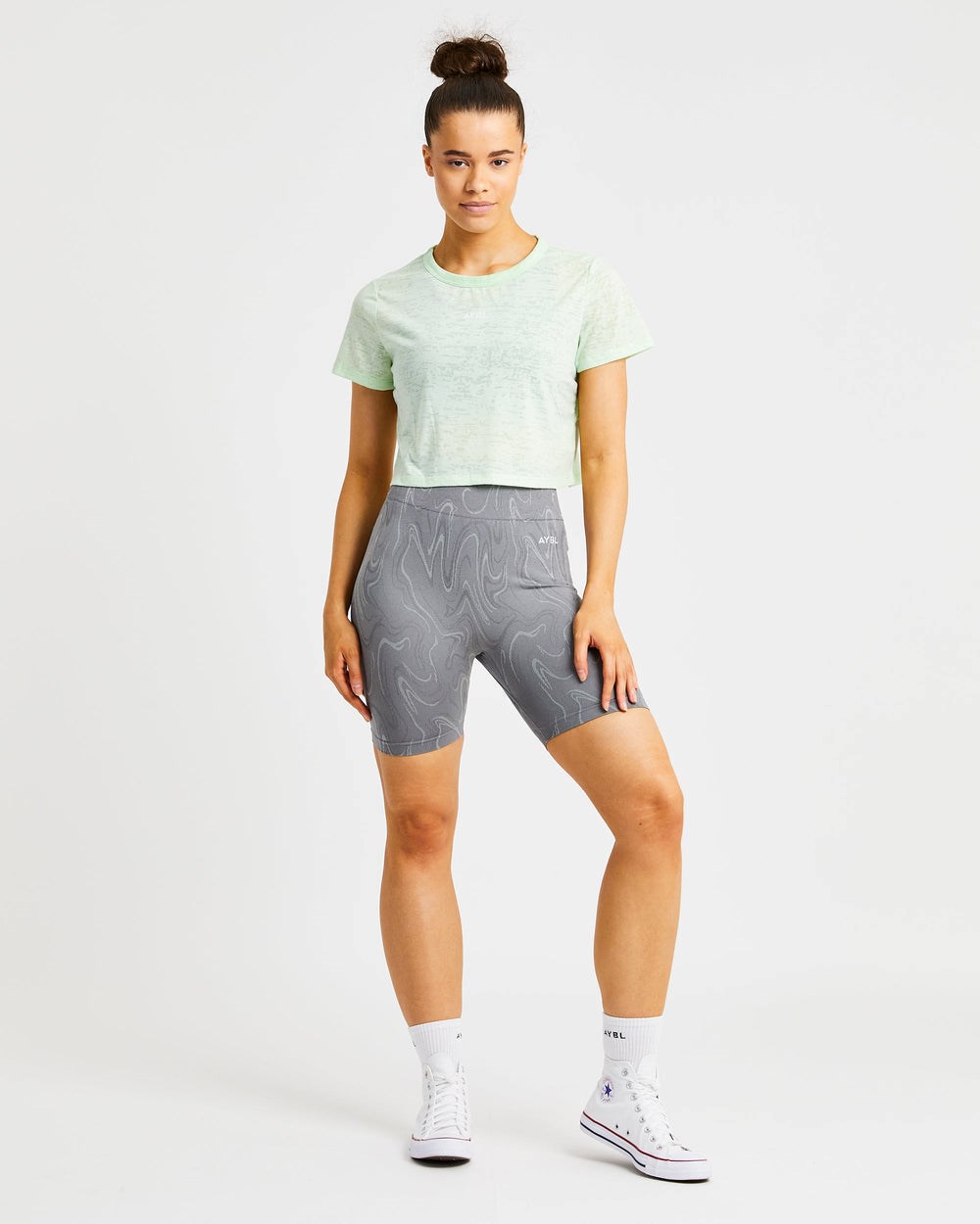 AYBL Velocity Crop T Shirt Verde Menta | HIKAF6738