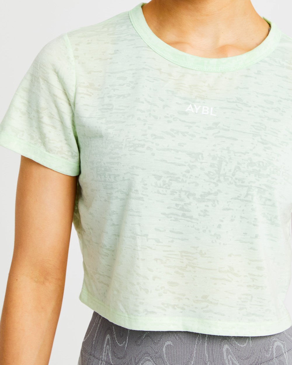 AYBL Velocity Crop T Shirt Verde Menta | HIKAF6738