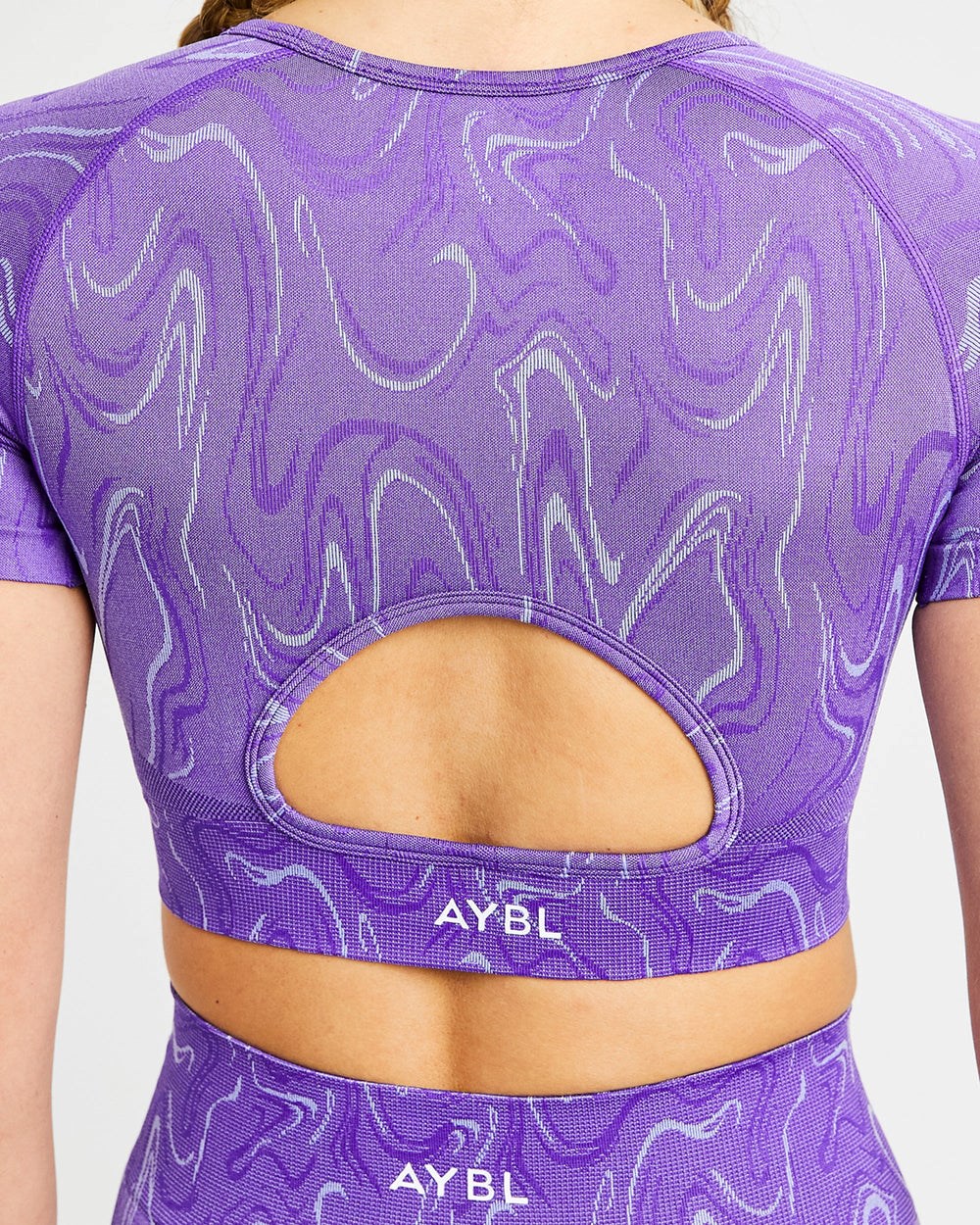 AYBL Velocity Seamless Crop Top Moradas | QHKZB8715