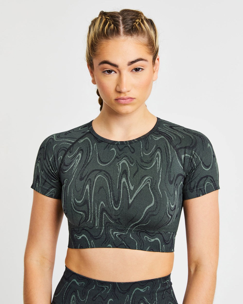 AYBL Velocity Seamless Crop Top Negras | DOVLH4827