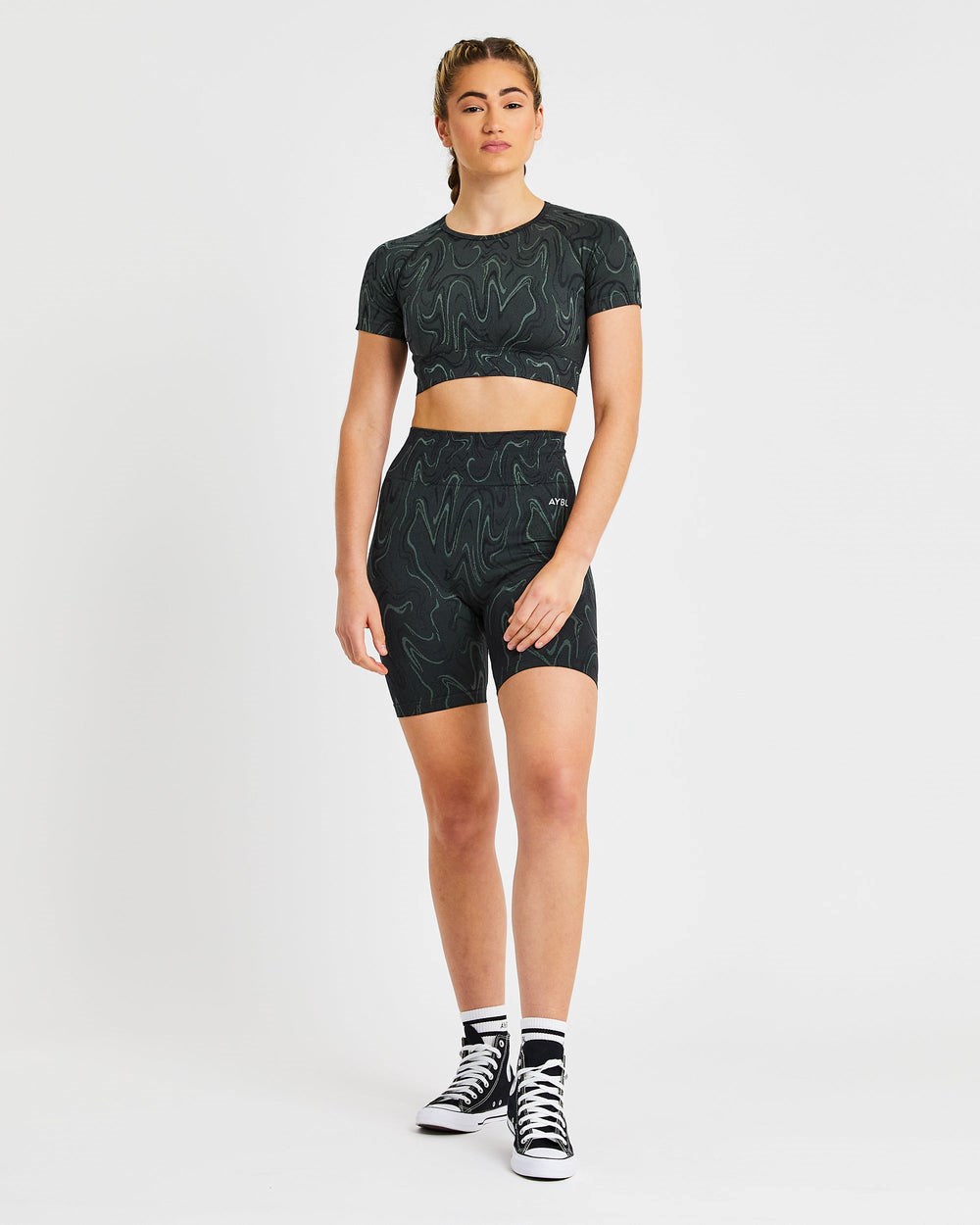 AYBL Velocity Seamless Crop Top Negras | UKLOW2154