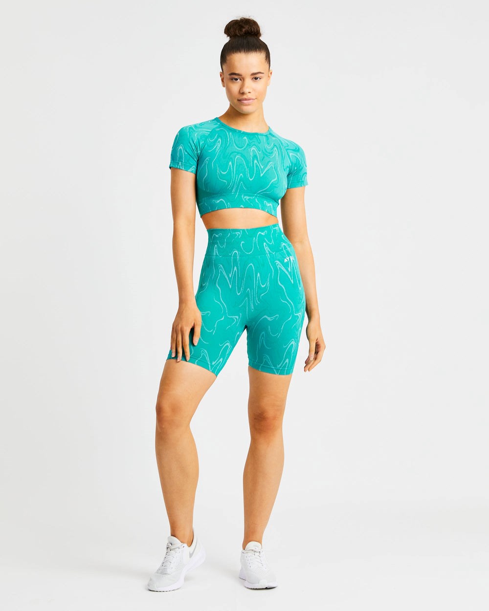 AYBL Velocity Seamless Crop Top Turquesa | DEKPL9365