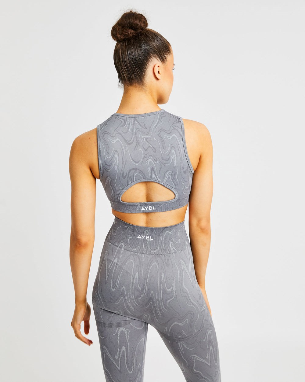 AYBL Velocity Seamless Crop Vest Gris | OEFUT4512