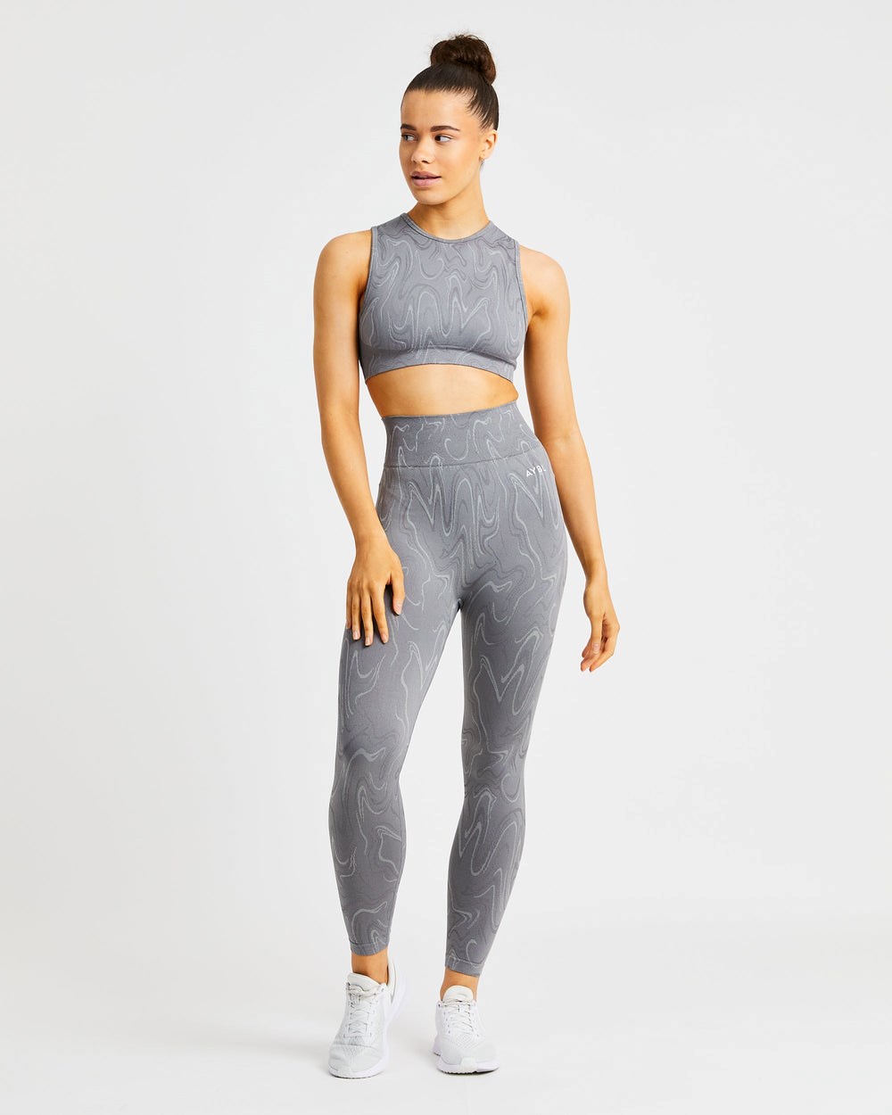 AYBL Velocity Seamless Crop Vest Gris | PCDXO9016