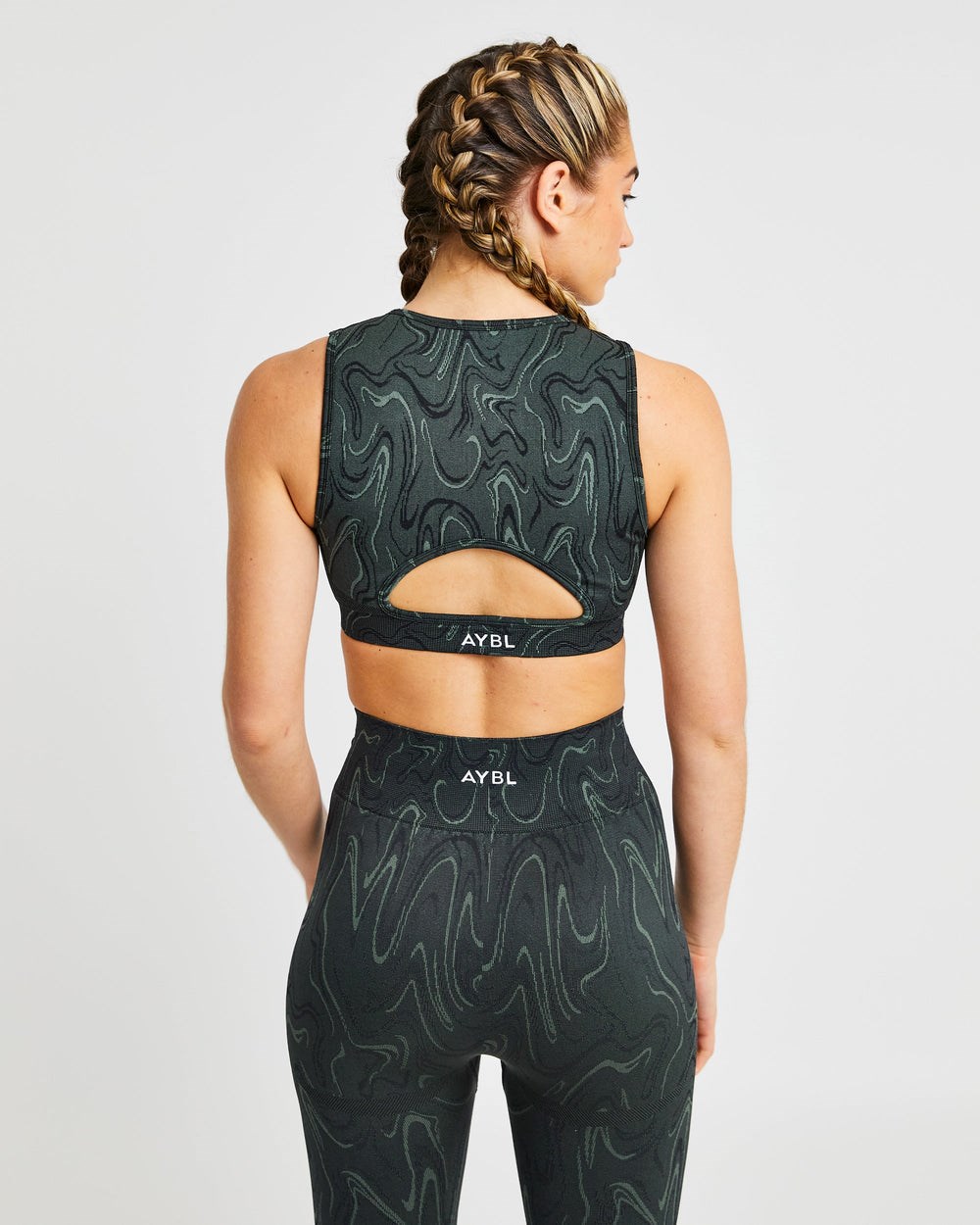 AYBL Velocity Seamless Crop Vest Negras | UKQMP3417