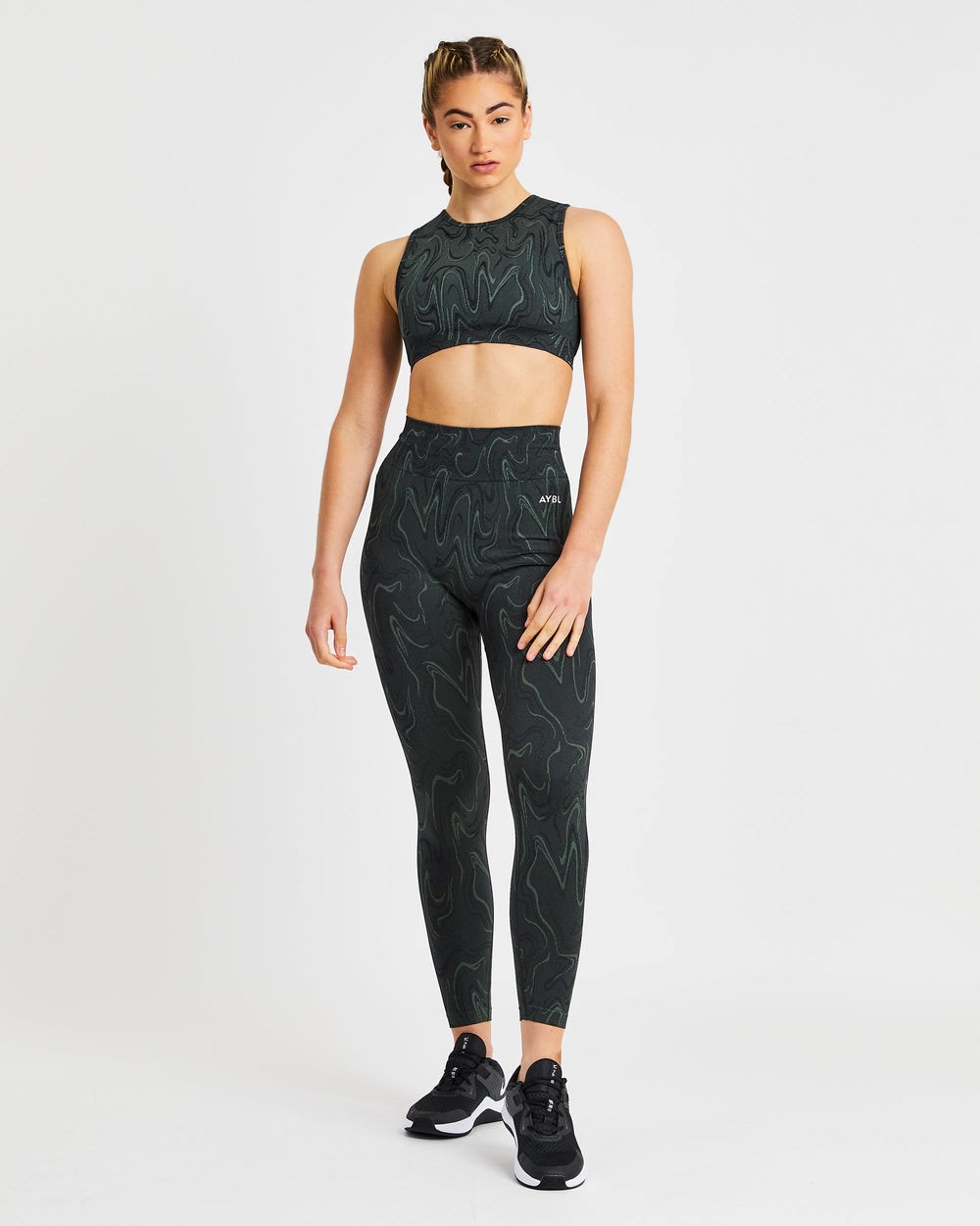 AYBL Velocity Seamless Crop Vest Negras | UKQMP3417