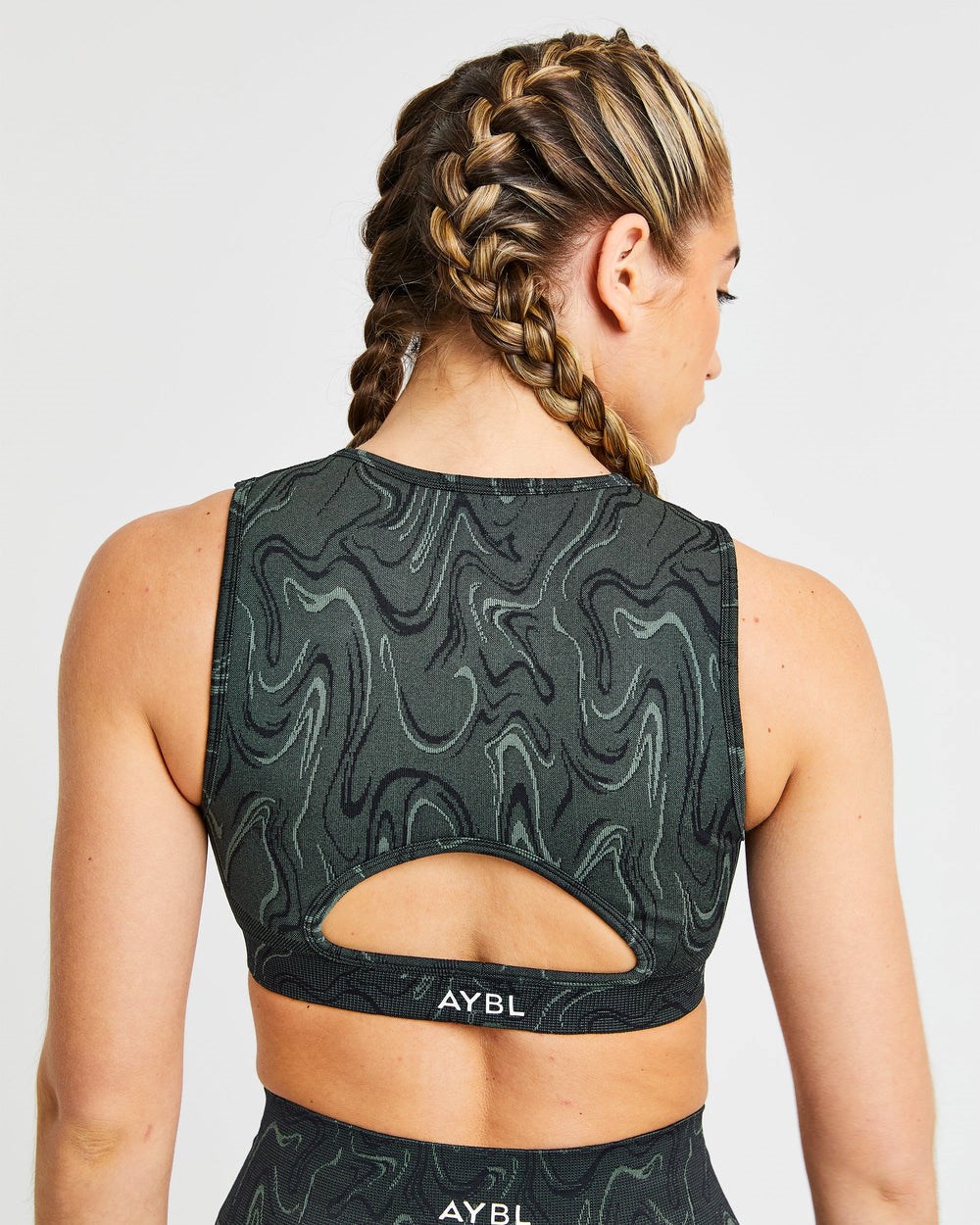 AYBL Velocity Seamless Crop Vest Negras | UKQMP3417