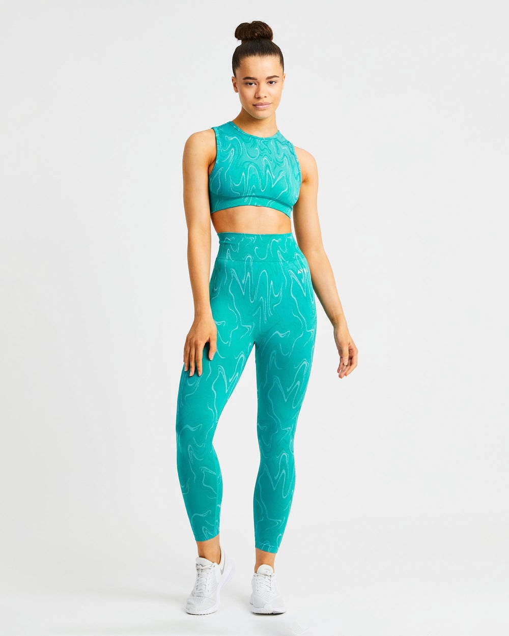 AYBL Velocity Seamless Crop Vest Turquesa | GRBQU5369