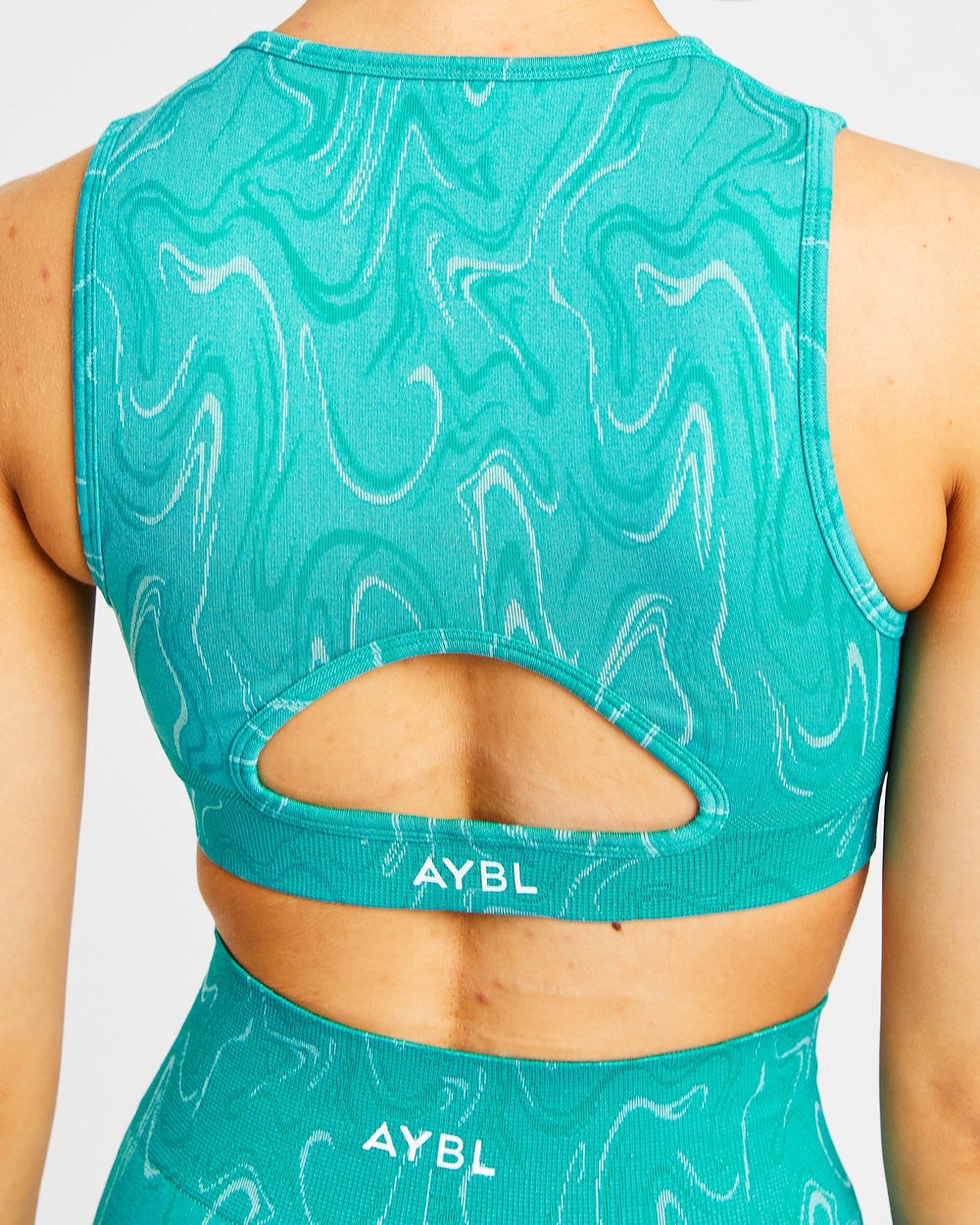 AYBL Velocity Seamless Crop Vest Turquesa | GRBQU5369