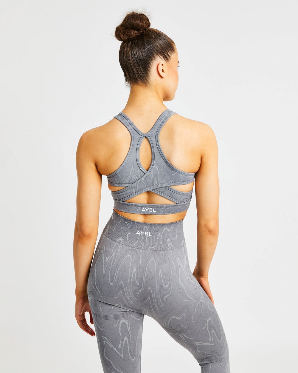 AYBL Velocity Seamless Sports Bra Gris | HFRJM2945